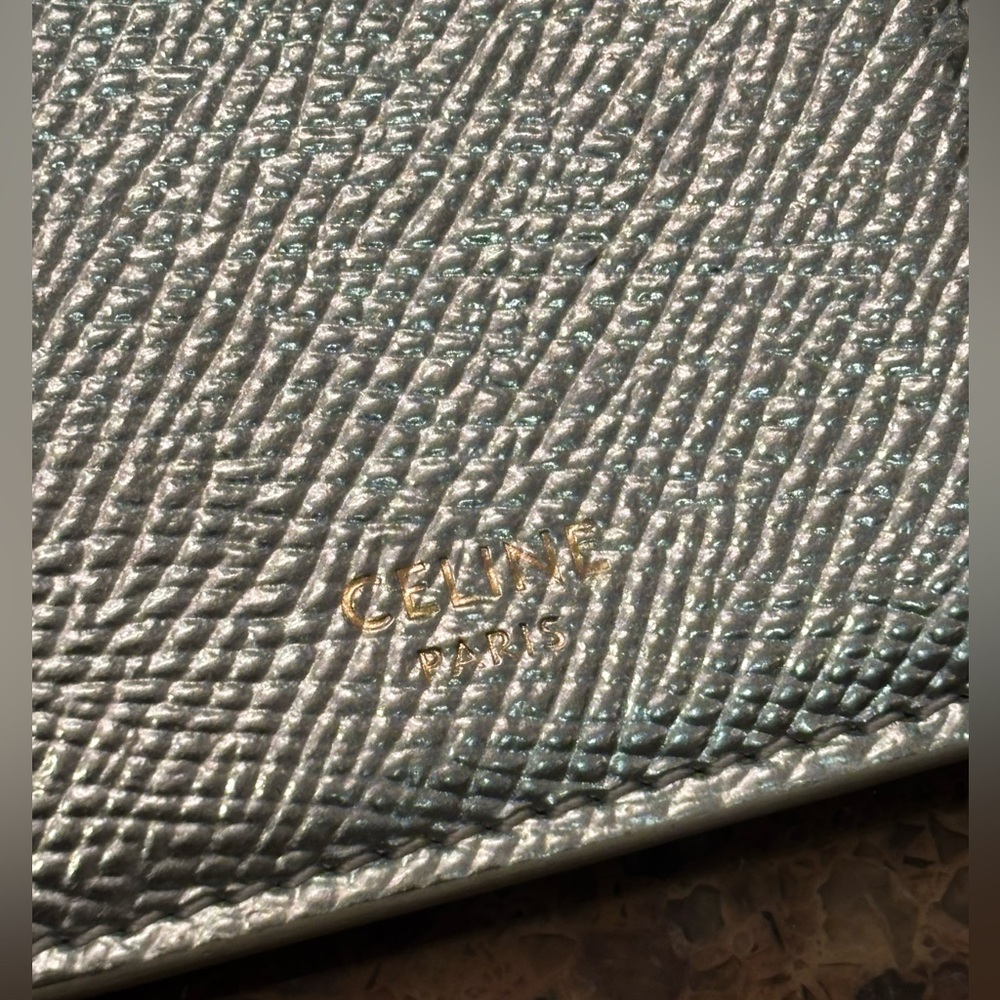 Celine Compact Zipped Cardholder Wallet Silver - Picture 6 of 10